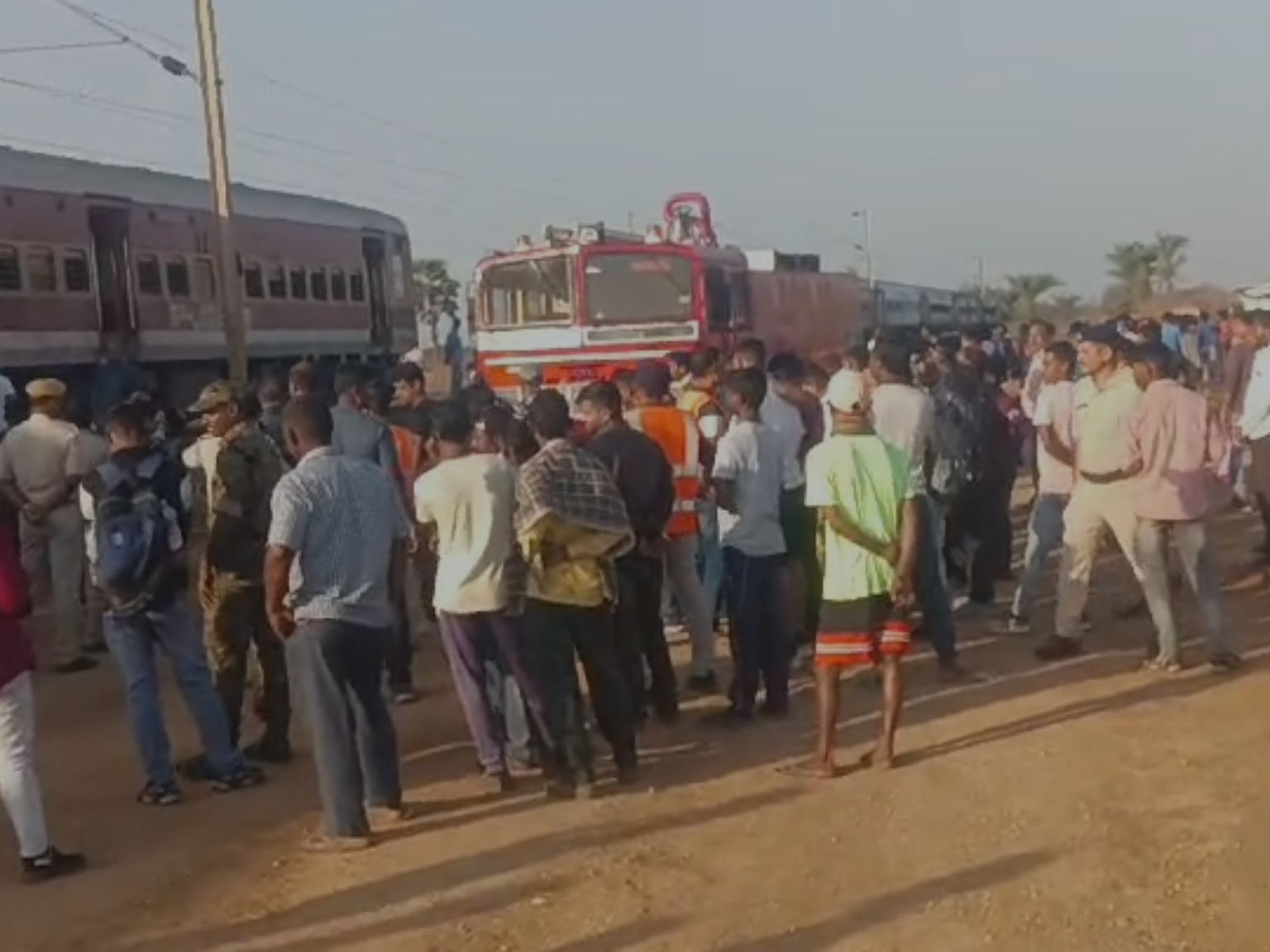 Fire in Train