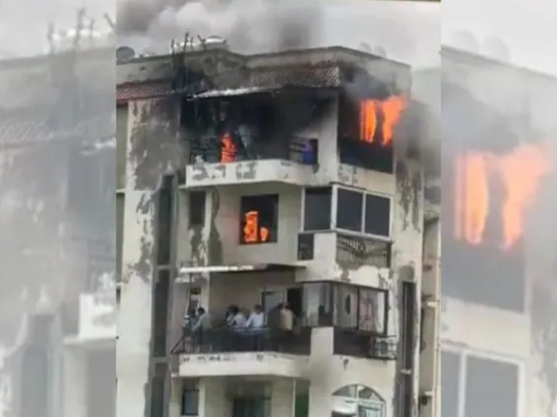 Massive fire